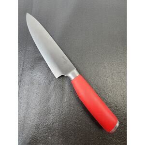 Fiesta 8" Chef Knife Colorful Red Rubber Handle Stainless Steel